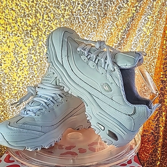 Skechers Shoes - B Skechers D-Lites-New Scene White Silver Women LifeStyle Casual Shoes